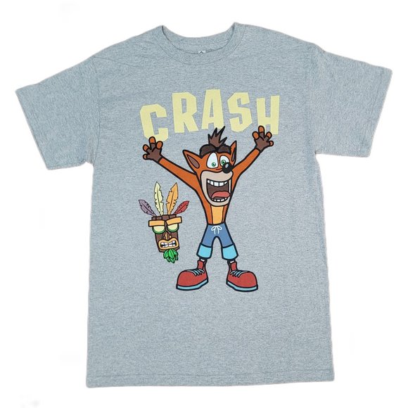 Crash Bandicoot Grey Graphic Tee - Picture 1 of 4
